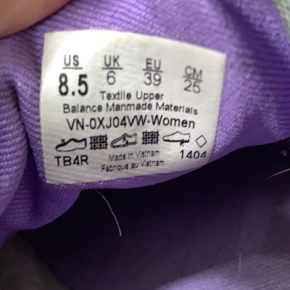 VANS Black Heathered Canvas Tie Sneakers sz 8.5 - Picture 7 of 7